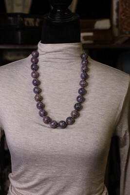 Purple Kiwi Stone &amp; Navajo Pearls