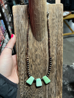 Faux Turquoise &amp; Copper Navajo Pearls