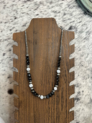 Faux Navajo Pearls &amp; Black Onyx