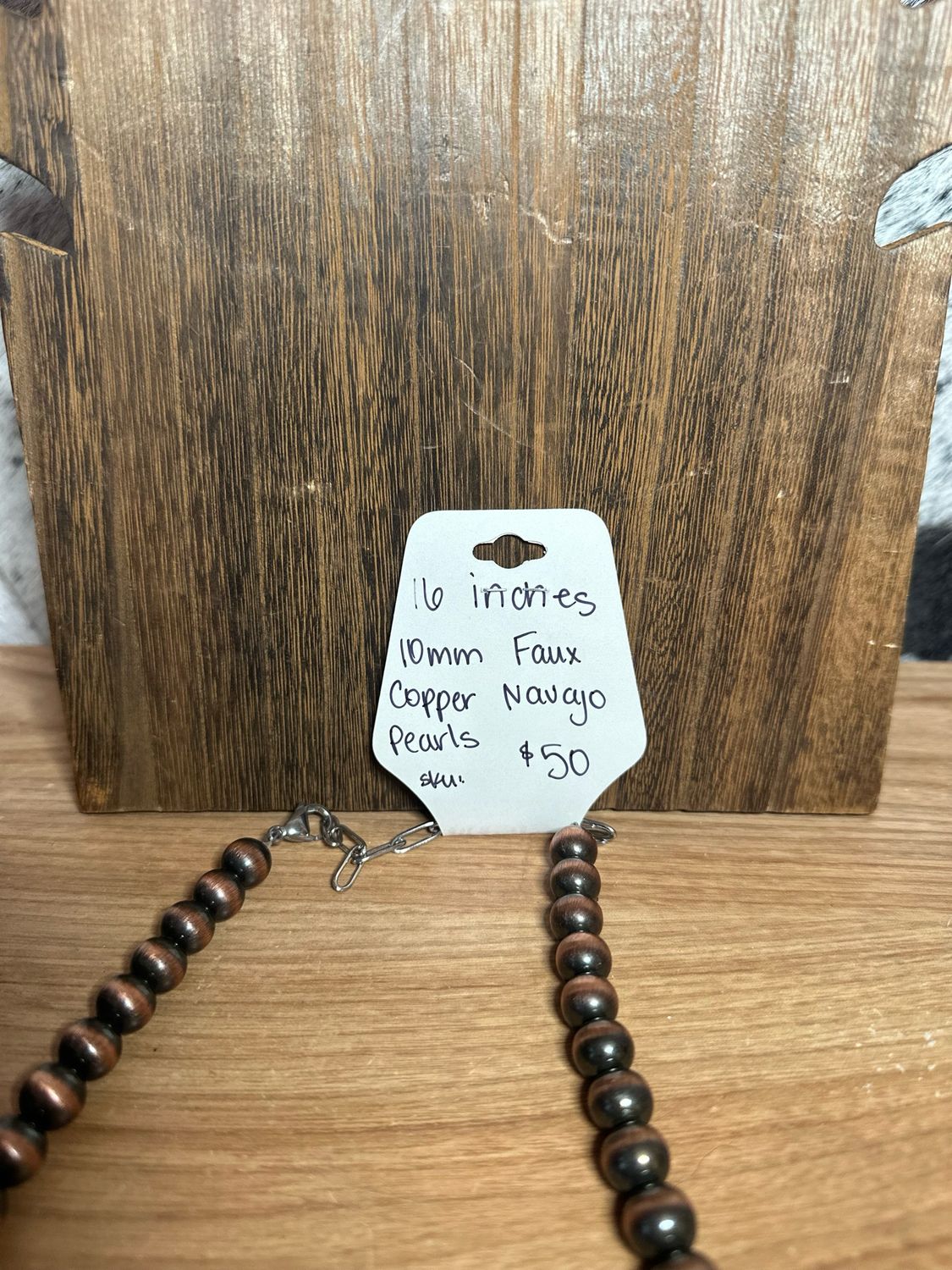 10mm Faux Copper Navajo Pearls