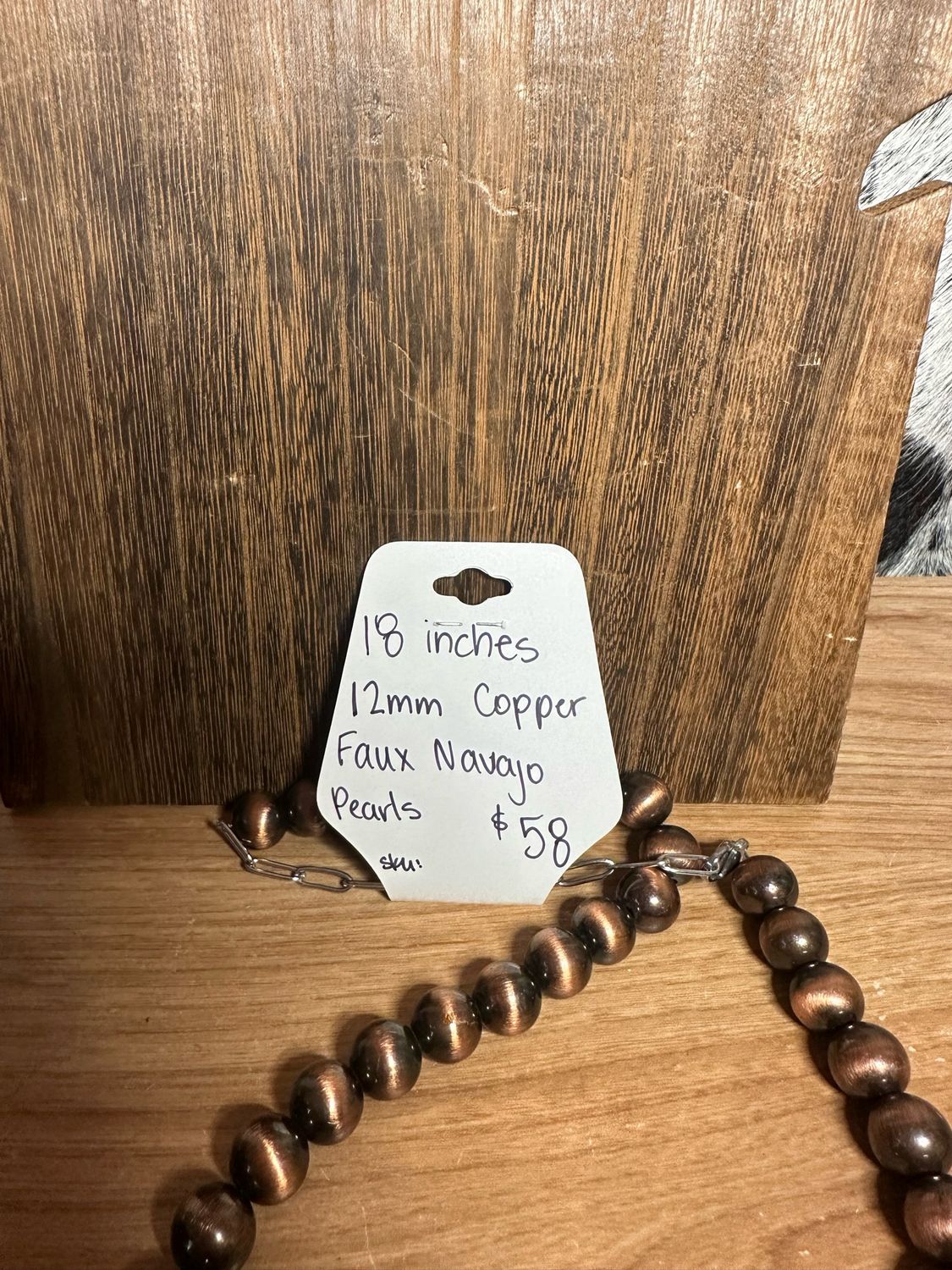 12mm Faux Copper Navajo Pearls