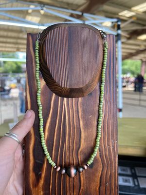 Seed Beads &amp; Faux Copper Navajo Pearls