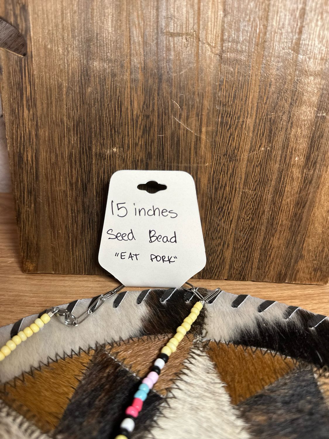 Seed Bead “Eat Pork”