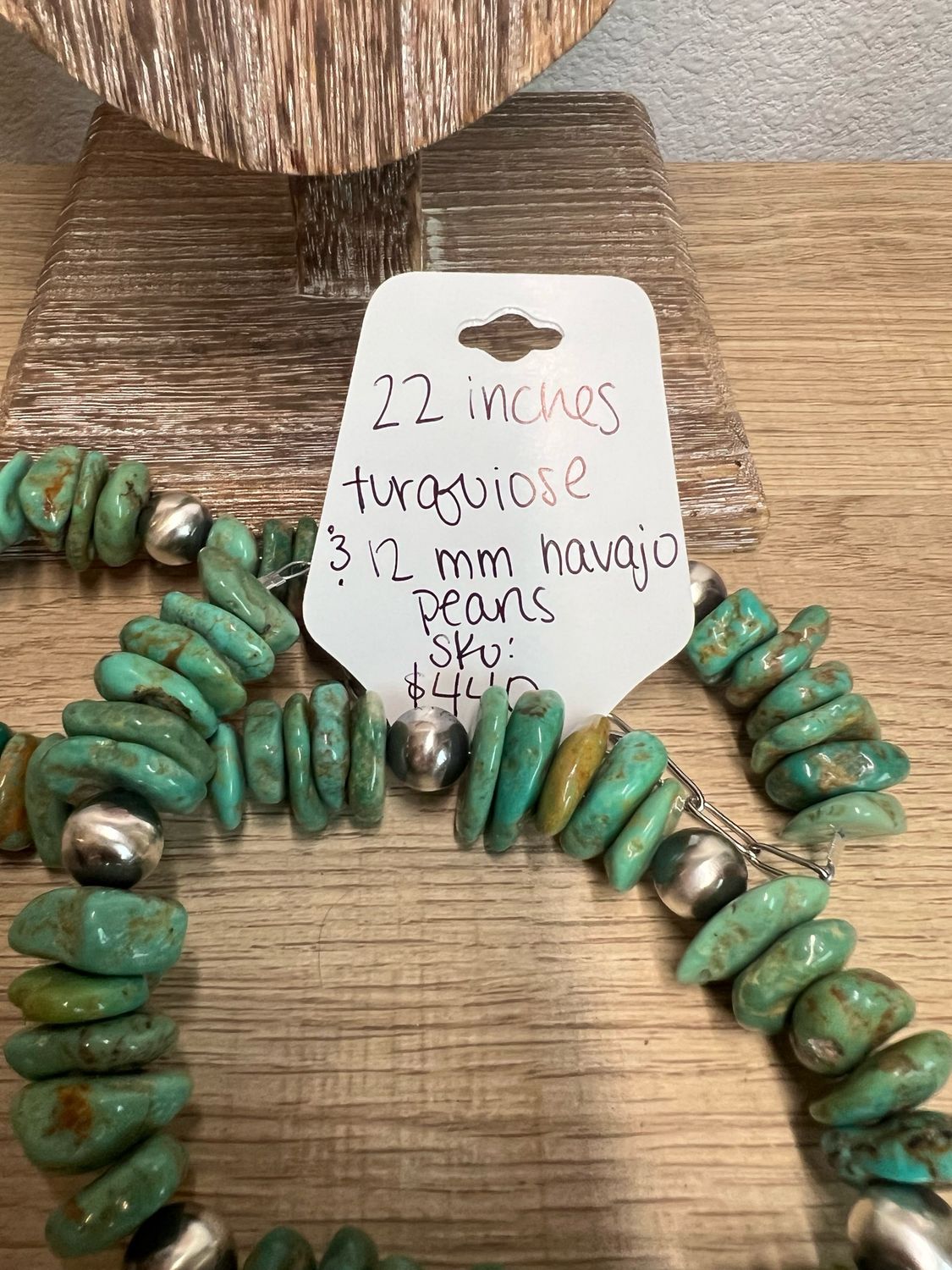 Turquoise &amp; 12 mm Navajo Pearls