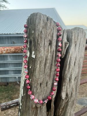 Pink Splatter Paint &amp; Navajo Pearls