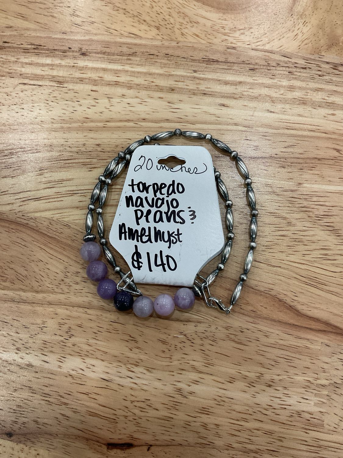 Torpedo Navajo Pearls &amp; Amethyst