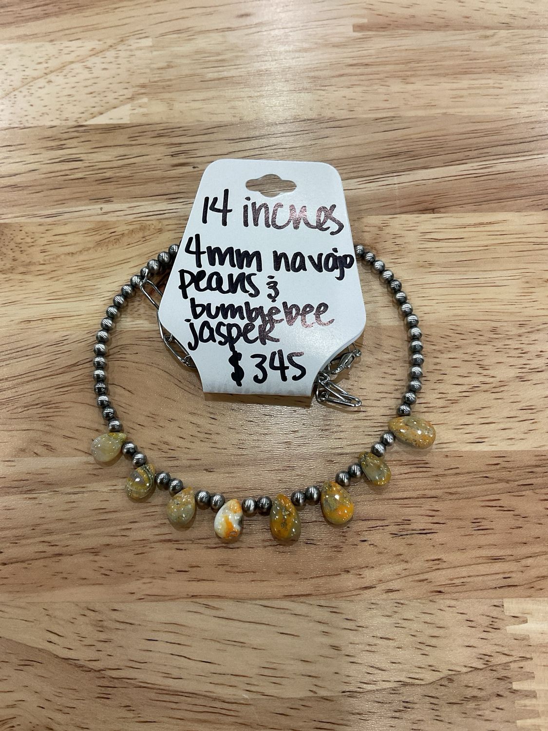 Bumblebee Jasper Petals &amp; 4mm Navajo Pearls