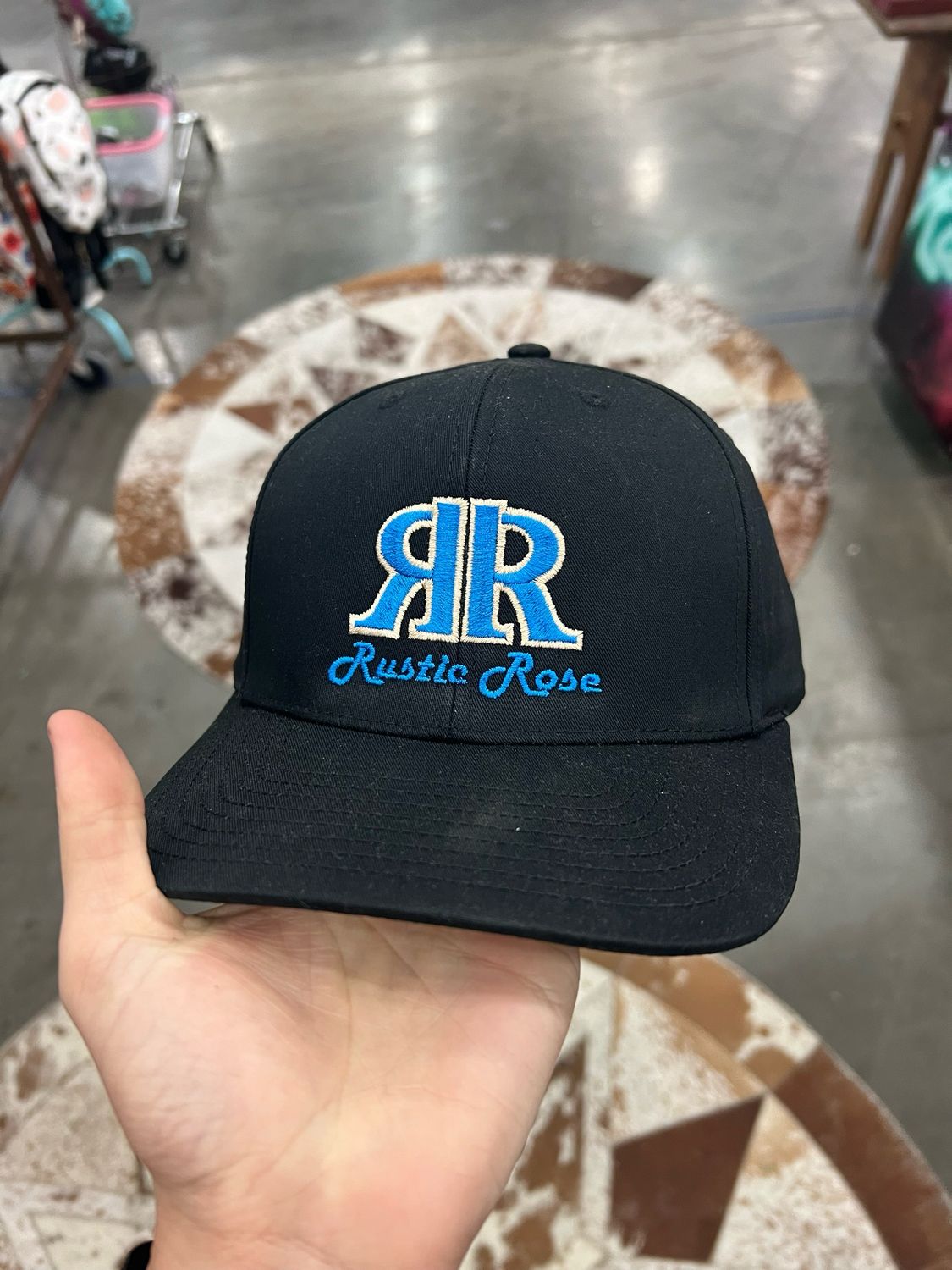 Black &amp; Blue Structured RR Hat