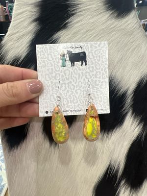Yellow/orange Stone Earrings