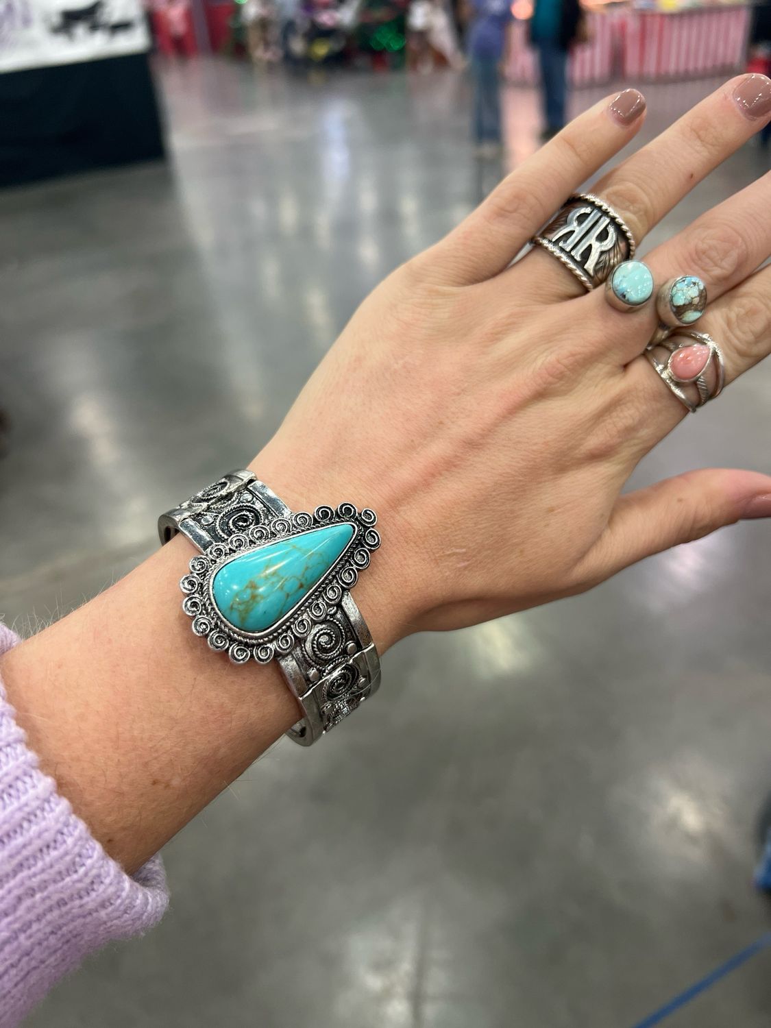 Faux Turquoise Cuff