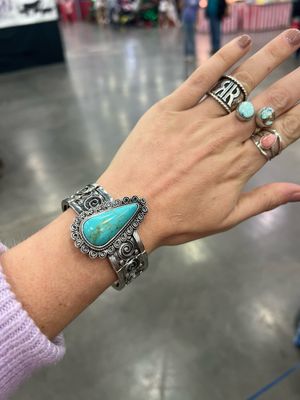Faux Turquoise Cuff