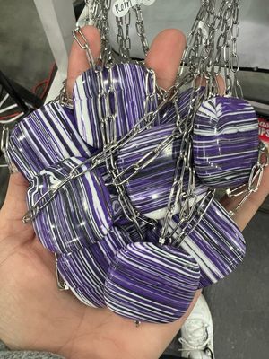 Stripped Purple Stone Stacker