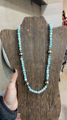 Larimar &amp; Navajo Pearls