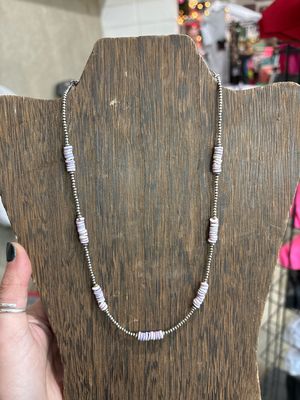 Lavender Spiny Oyster &amp; Navajo Pearls