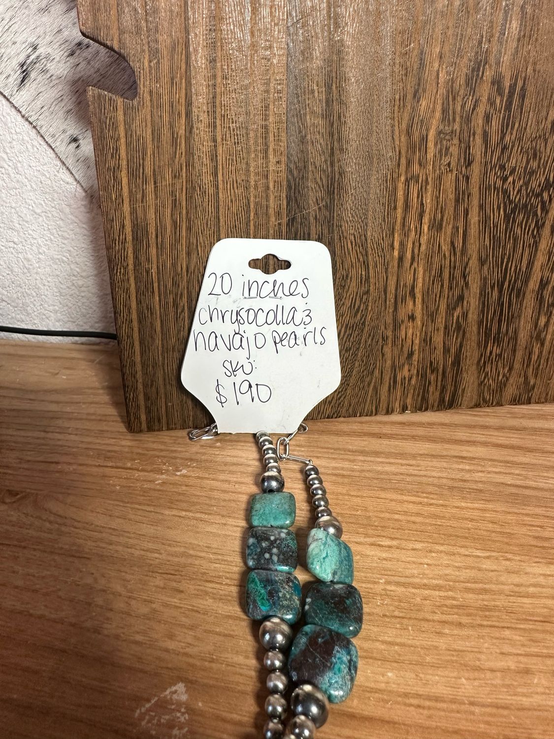 Chrysocolla and Navajo Pearls