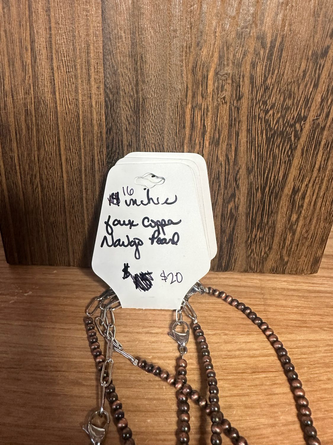 4mm Faux Copper Navajo Pearl