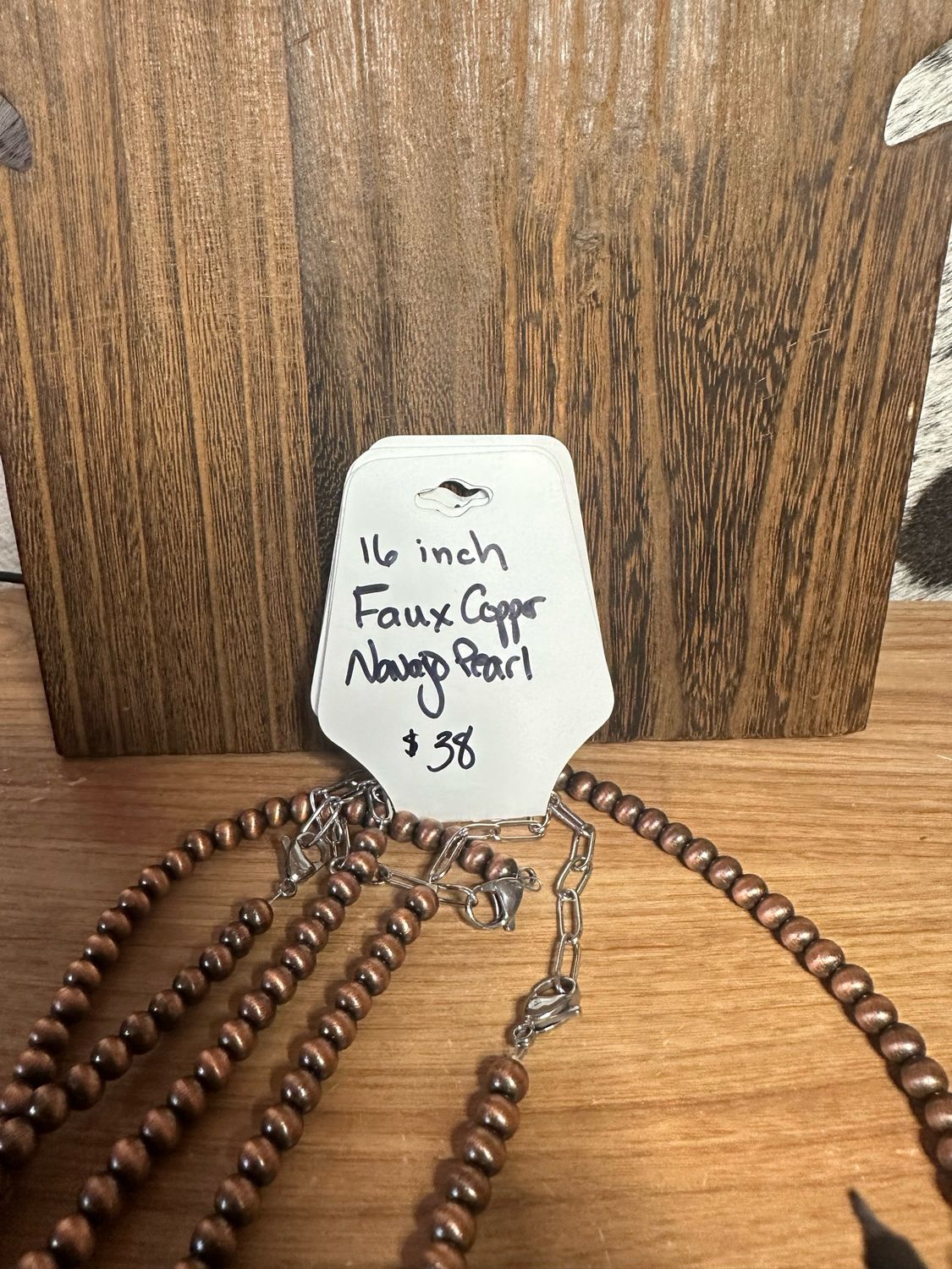 6mm Faux Copper Navajo Pearls