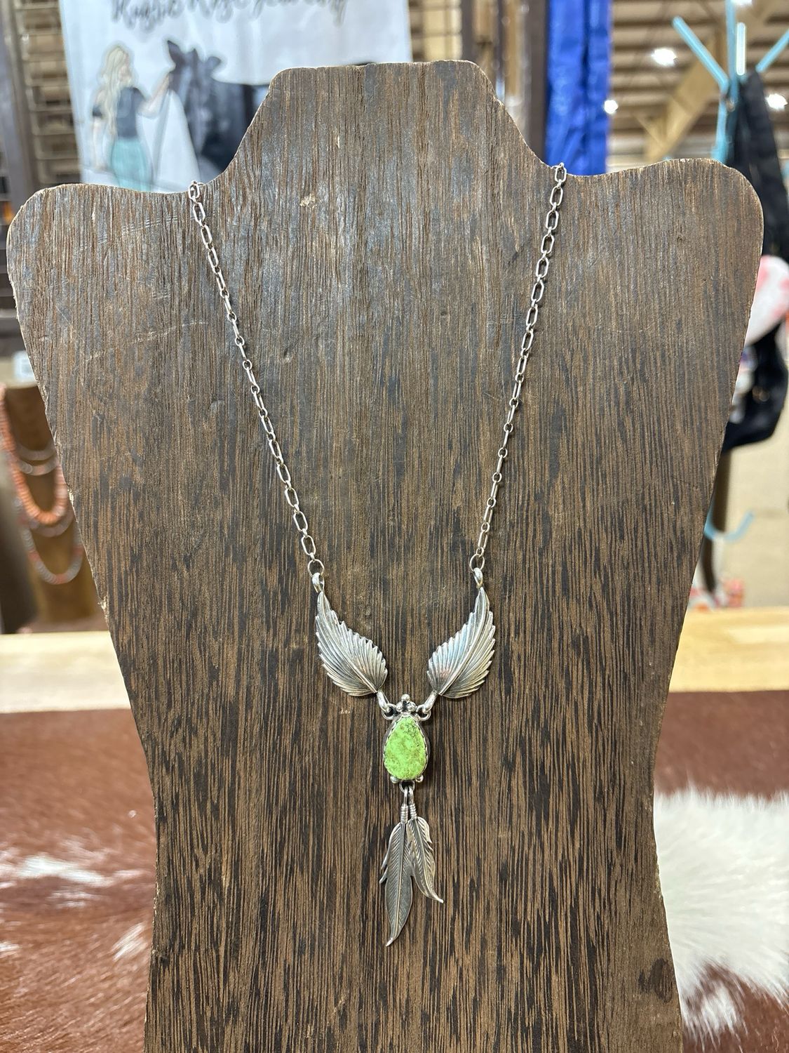 Green Turquoise &amp; Sterling Silver