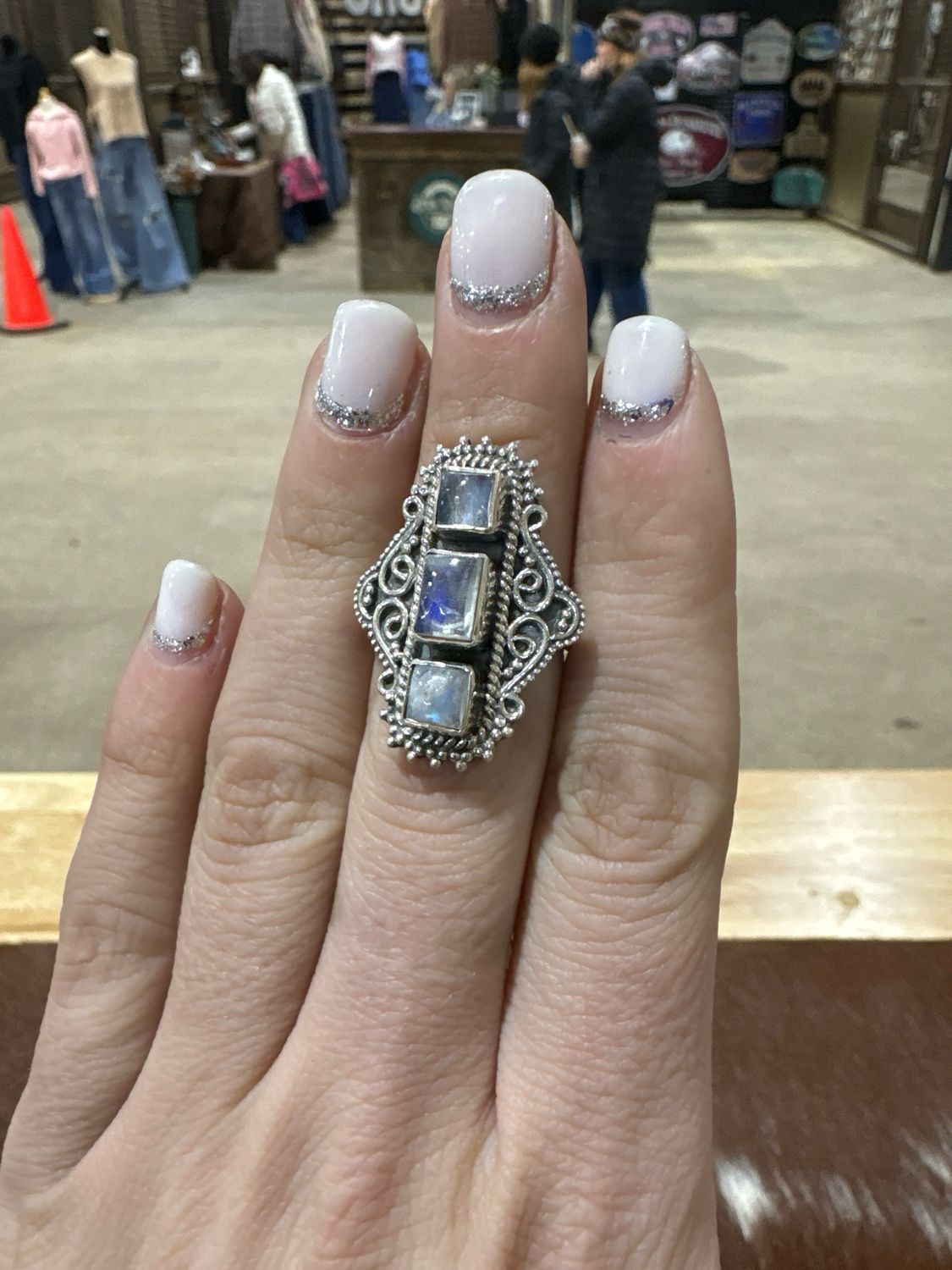 3 Stone Opal Ring