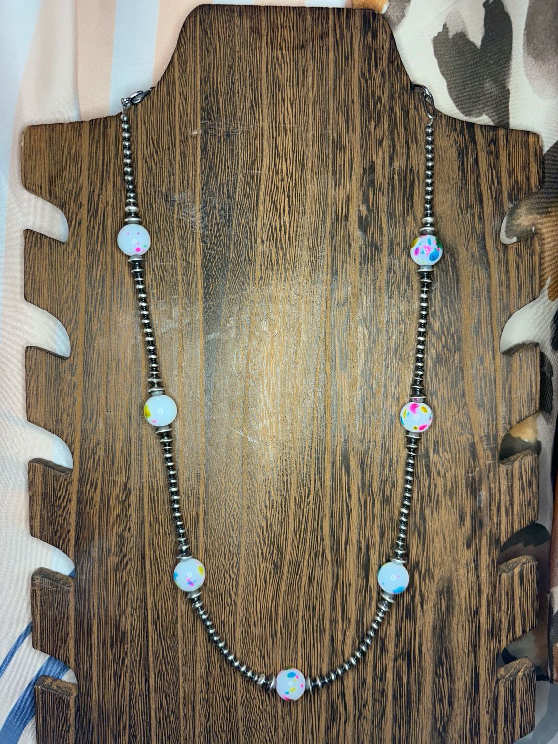 Navajo Pearls &amp; Paint Splatter Beads