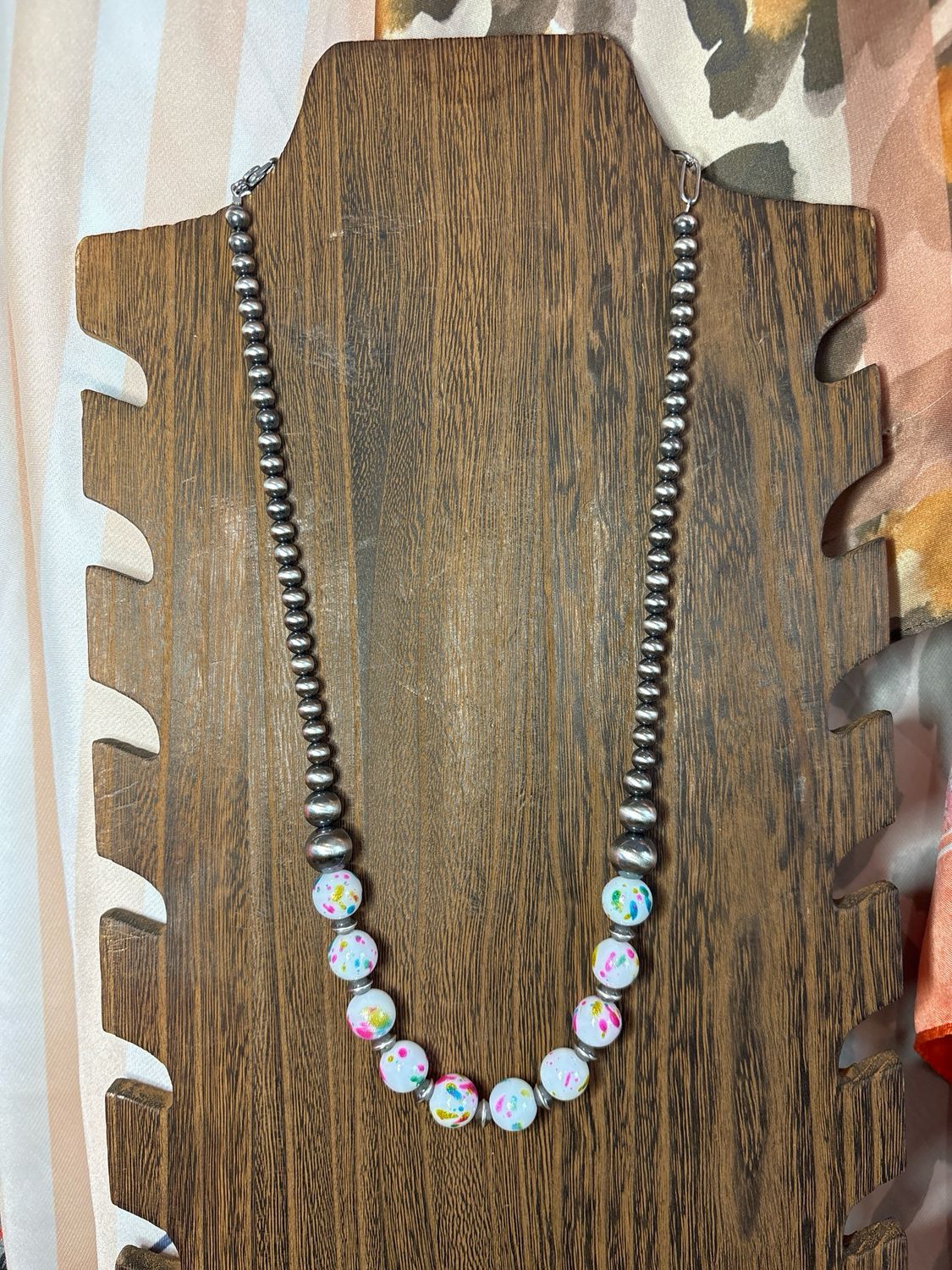 Navajo Pearls &amp; Paint Splatter Beads