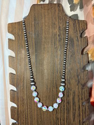 Navajo Pearls &amp; Paint Splatter Beads