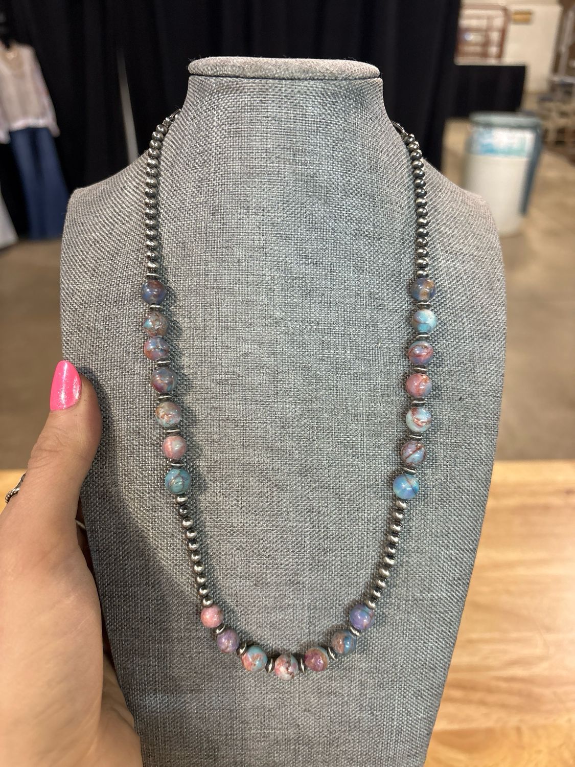 Galaxy Sea Jasper &amp; Navajo Pearls