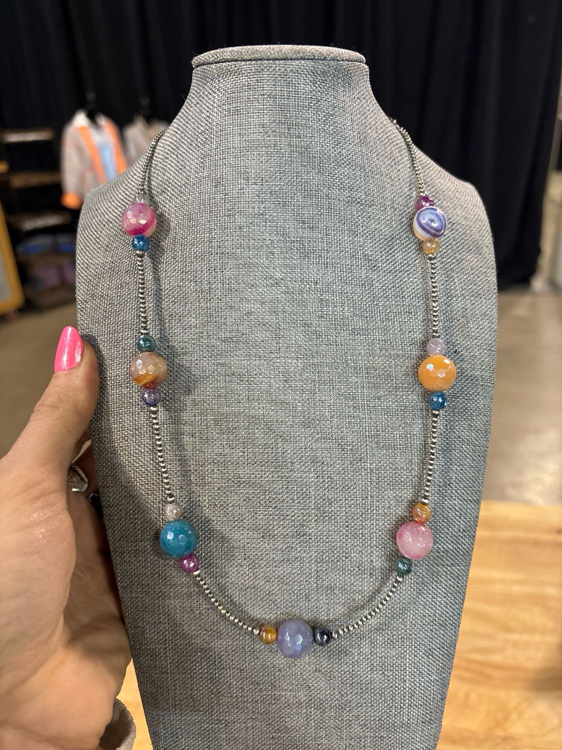 Cosmic Cowgirl Agate &amp; Navajo Pearls