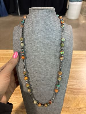 Galaxy Sea Jasper &amp; Navajo Pearls