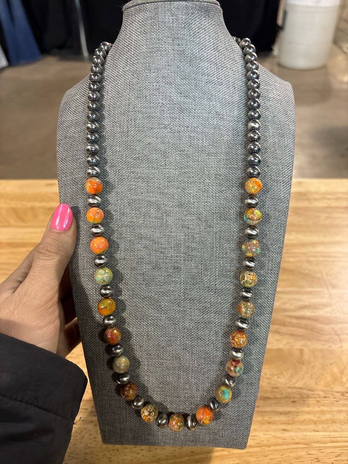 Galaxy Sea Jasper &amp; Navajo Pearls
