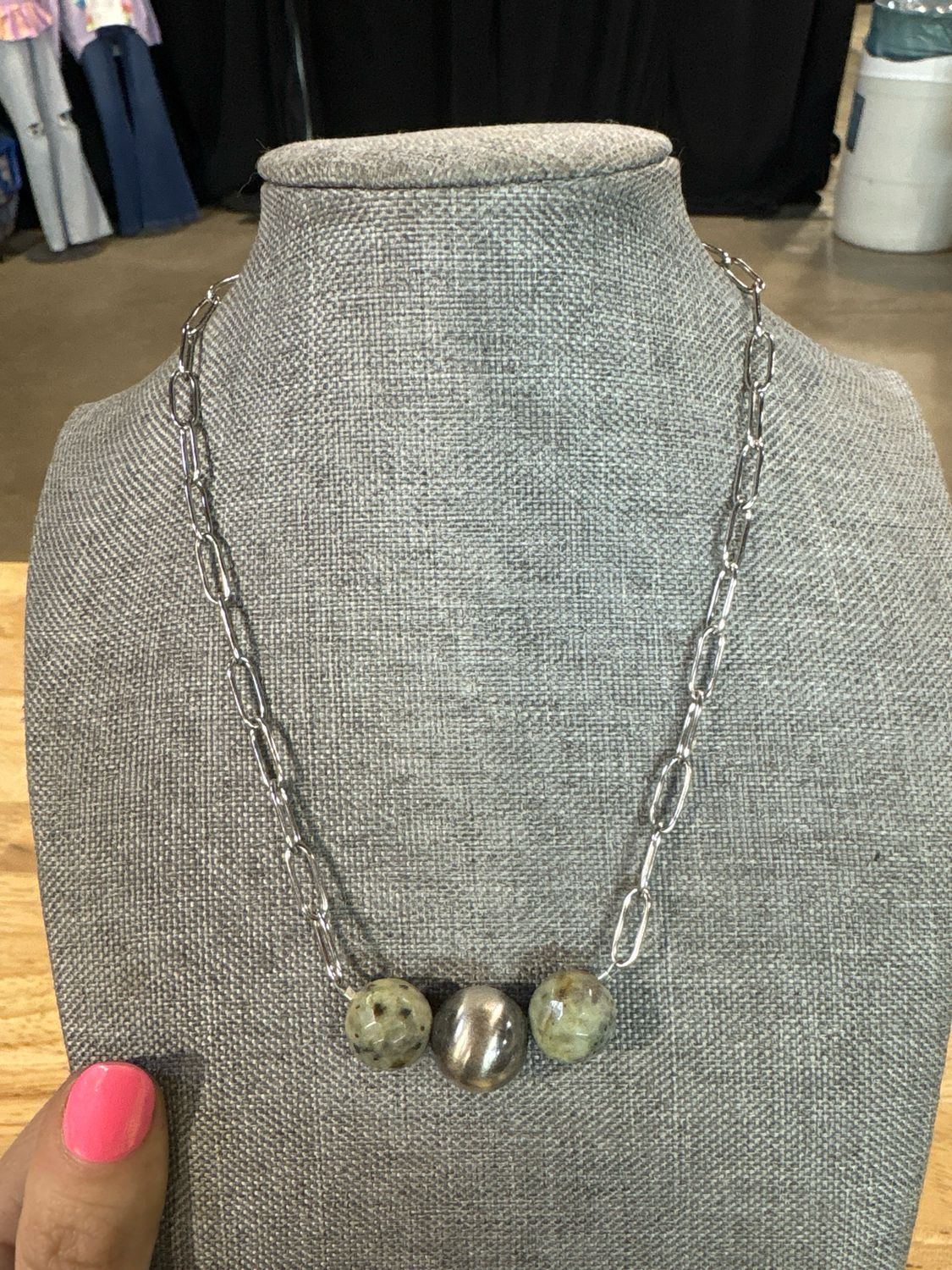 African Turquoise &amp; Navajo Pearl Stacker