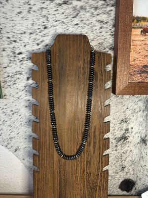 Dark Gray Hematite and Navajo Pearls