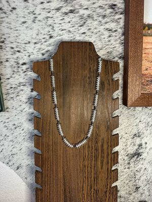 Hematite and Navajo Pearls