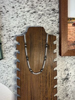 Hematite and Navajo Pearls