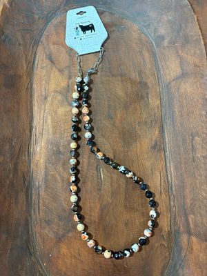Crazy Lace Agate &amp; Navajo Pearls