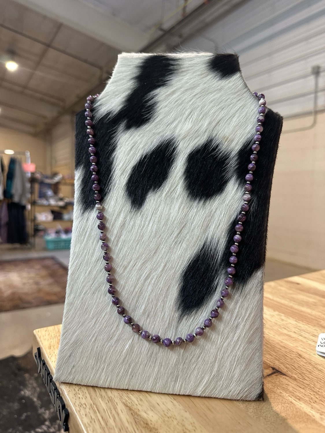 Chevron Amethyst &amp; Navajo Pearls