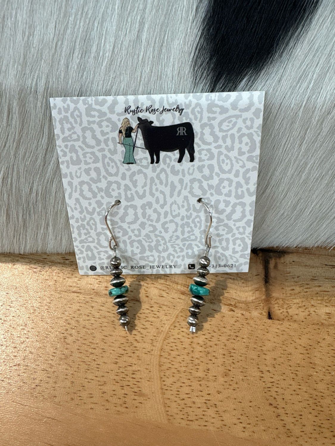 Turquoise &amp; Navajo Pearl Earrings