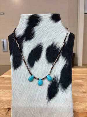 Faux Copper Navajo Pearls &amp; Turquoise