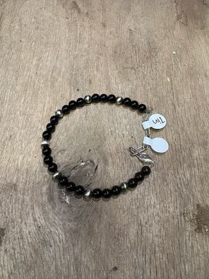 Black Onyx &amp; Navajo Pearl Bracelet