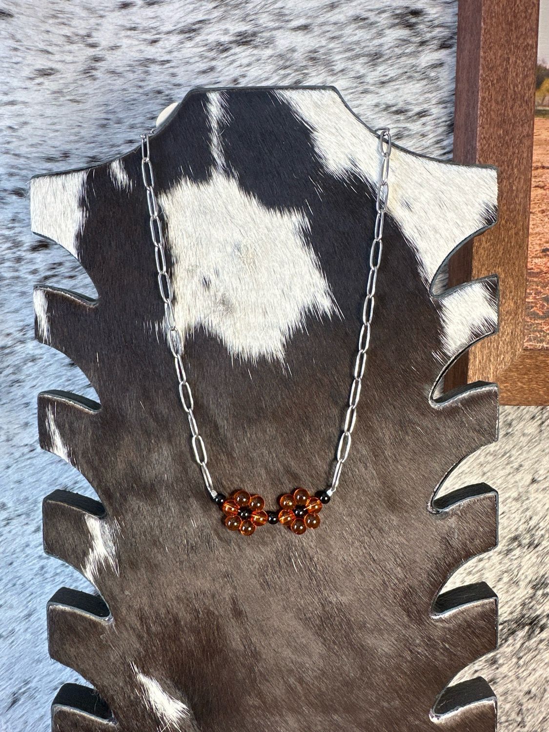 Black Onyx &amp; Orange Flowers