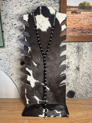 Black Onyx &amp; 6mm Navajo Pearls