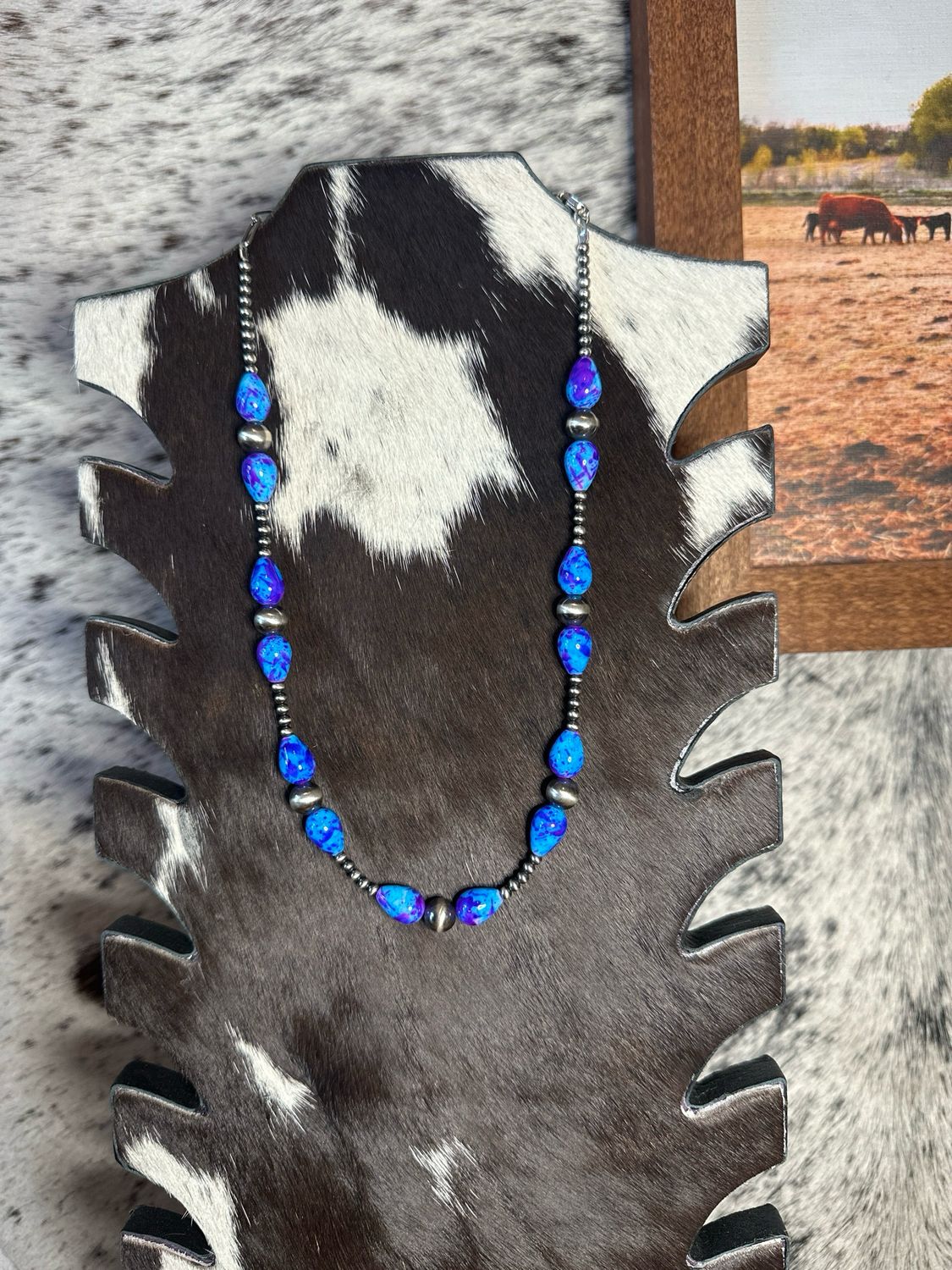 Dyed Jasper &amp; Navajo Pearls