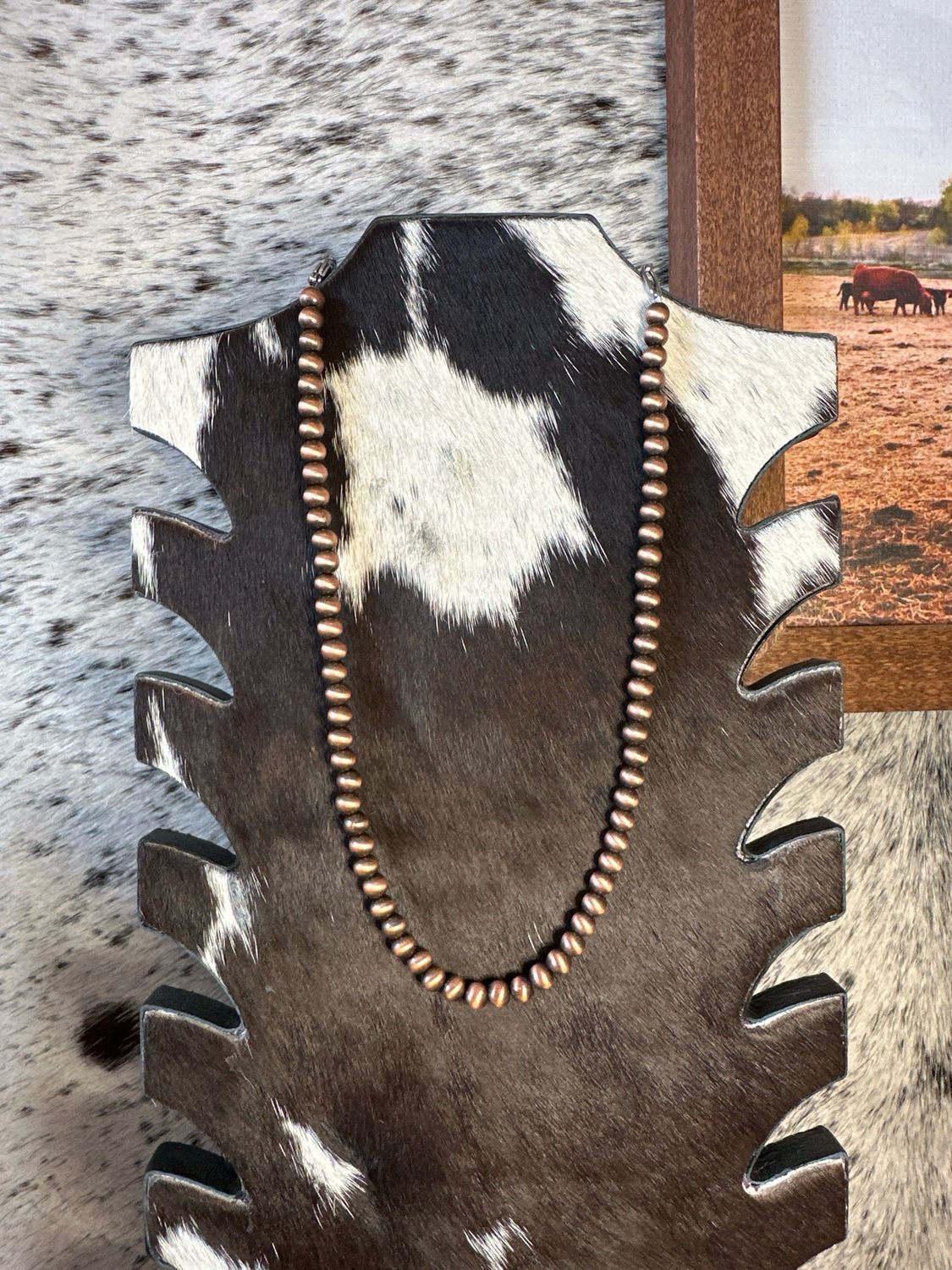 6mm Faux Copper Navajo Pearls