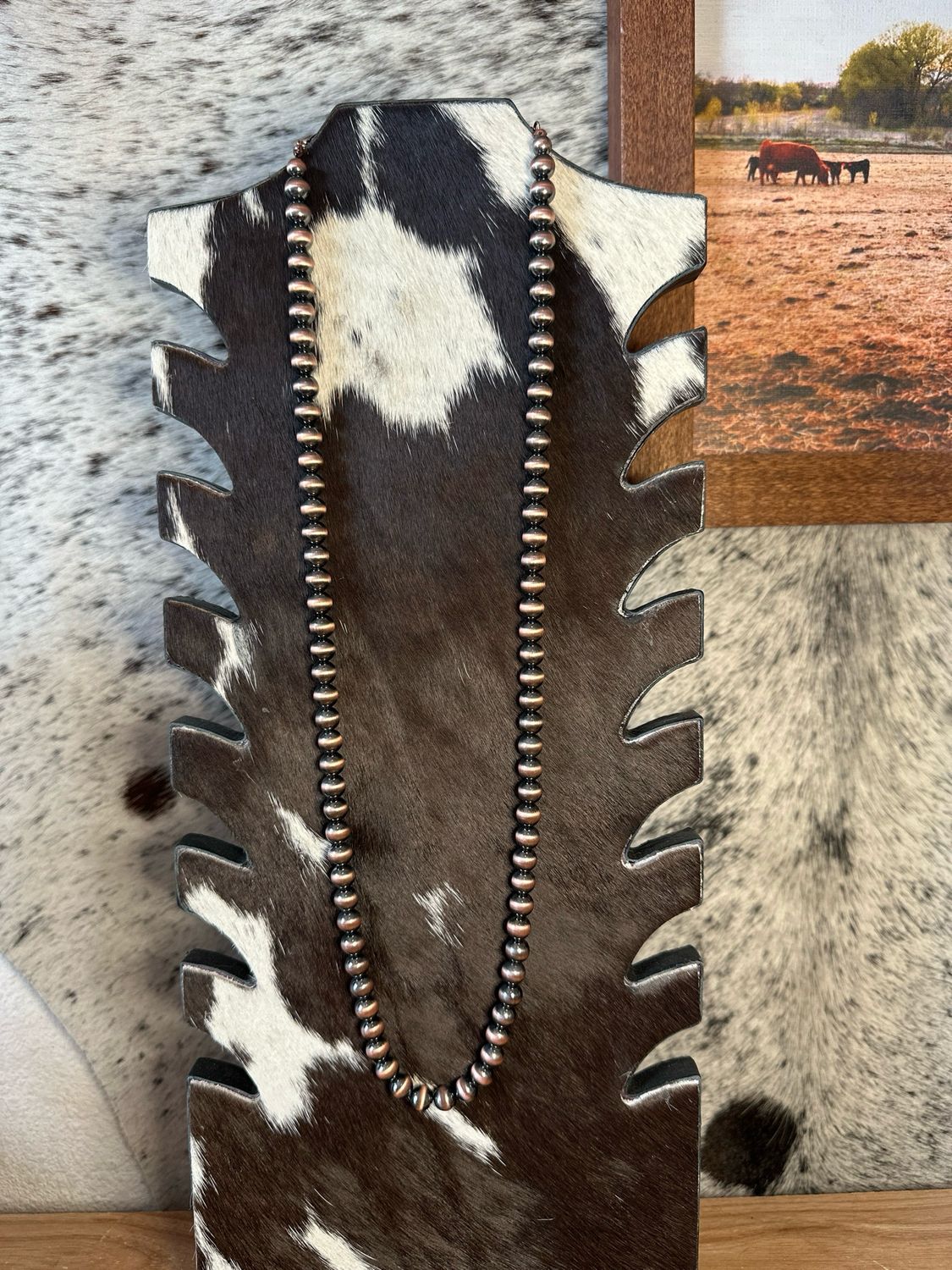 8mm Faux Copper Navajo Pearls
