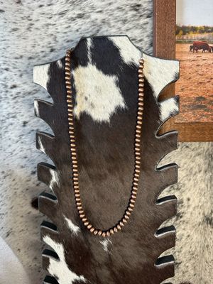 6mm Faux Copper Navajo Pearls