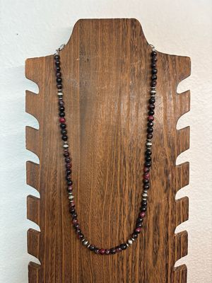 Ruby Zoisite &amp; Navajo Pearls