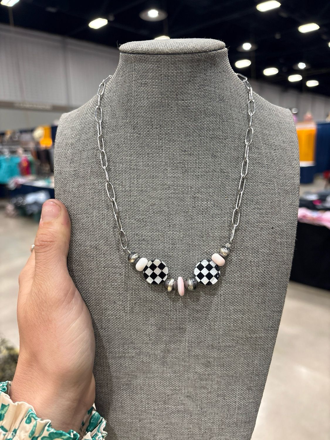 Pink Conch &amp; Checkered Stacker
