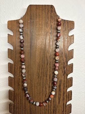 Crazy Lace Agate &amp; Navajo Pearls