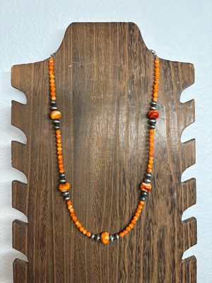 Orange Spiny Oyster &amp; Navajo Pearls