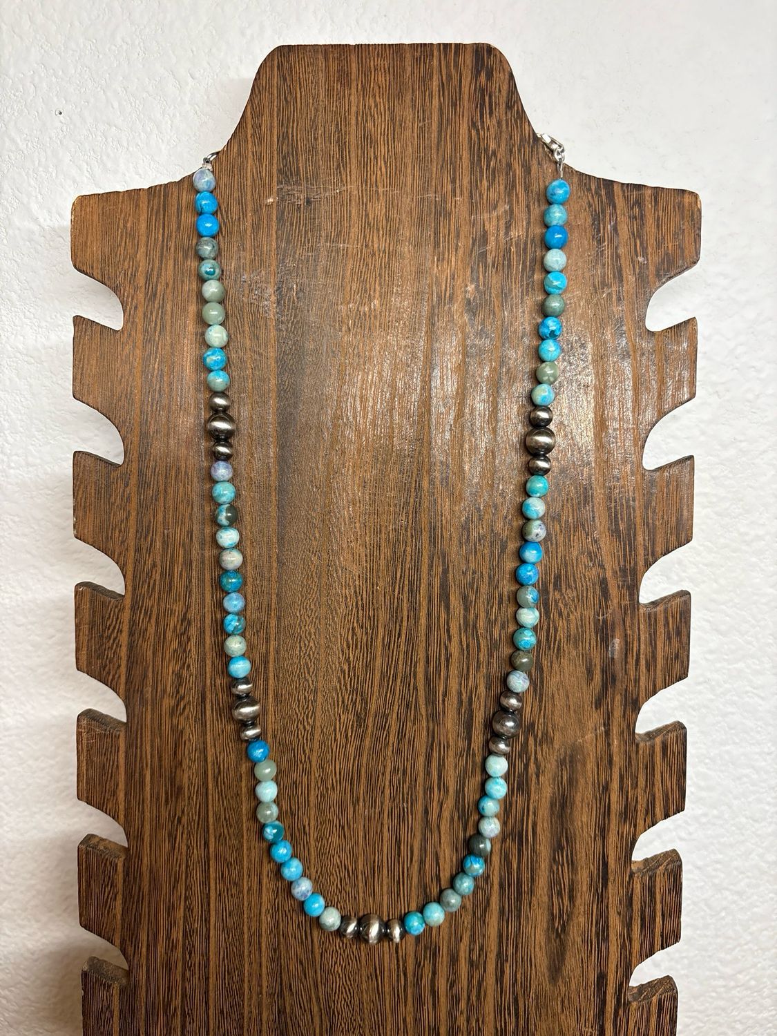 Blue Apatite &amp; Navajo Pearls